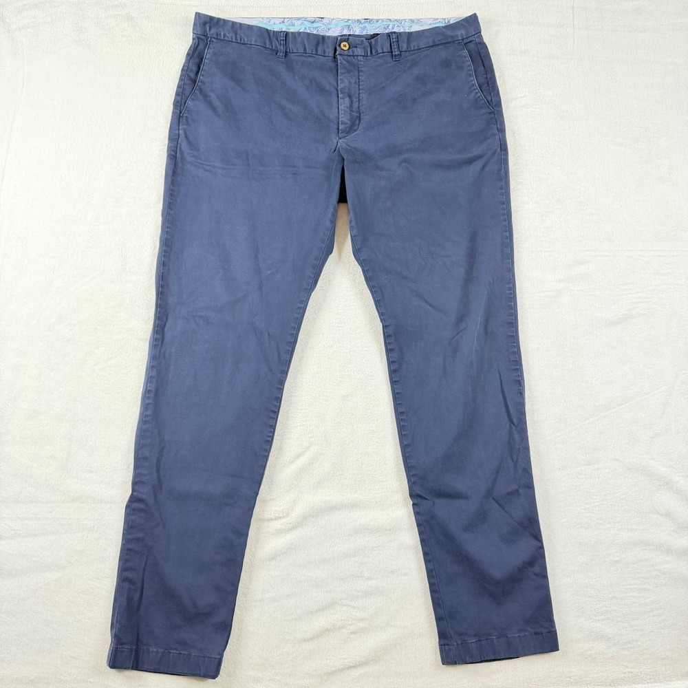 Tommy Bahama Boracay Chino Pants Mens 42x34 Navy Blue Stretch